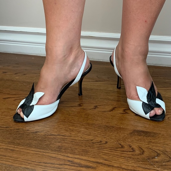 Badgley Mischka leather peep toe slingback classic - Picture 2 of 16